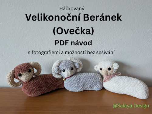 Háčkovaný Velikonoční Beránek/Ovečka - PDF Návod