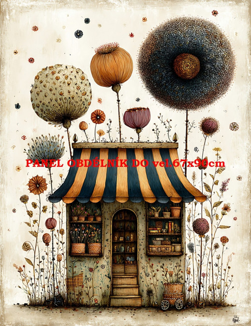 Bavlněný panel 7x10 cm