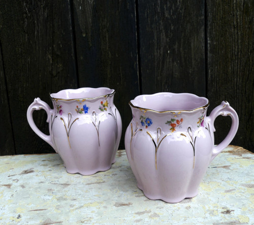 Čas květů..hrnek, růžový porcelán