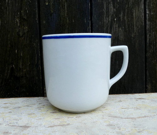 Modrá linka...porcelánový hrnek