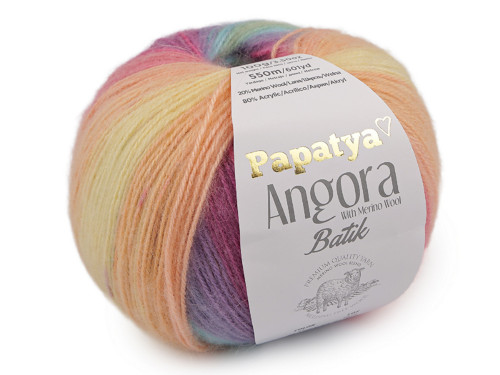 Pletací příze Papatya Angora Batik 100g