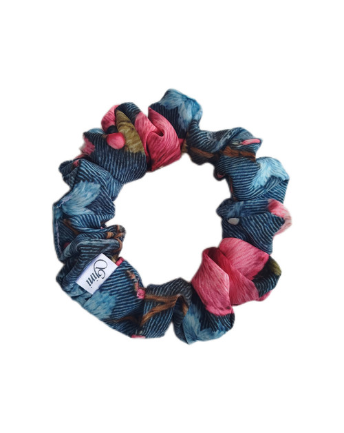 Gini HEDVÁBNÁ scrunchie S Denim rose — foto 1
