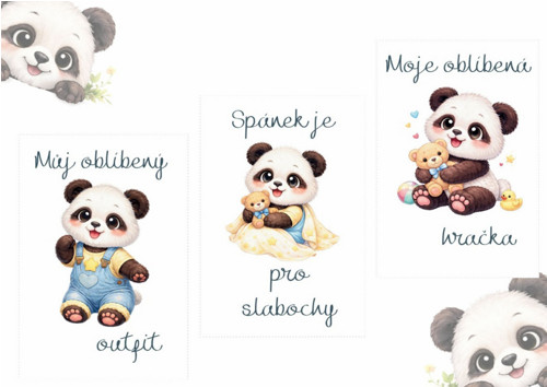 Milníkové kartičky Panda PDF