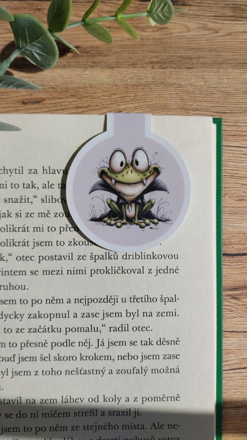 Papírová magnetická záložka - Žába