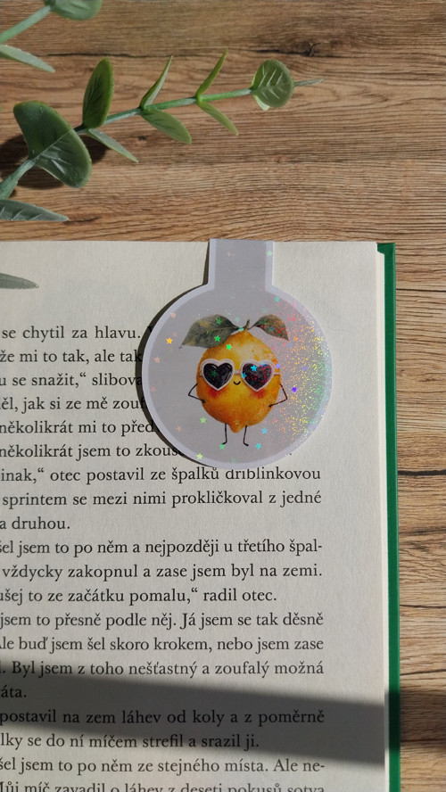 Papírová magnetická záložka - Citrón