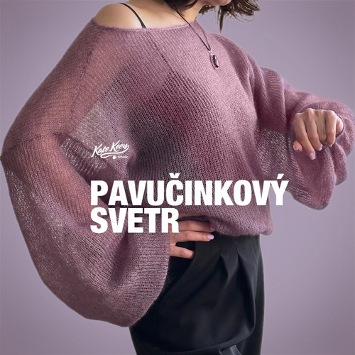 Pavučinkový svetr | PDF návod na strojové pletení