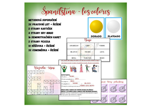 Španělština: barvy - soubor aktivit