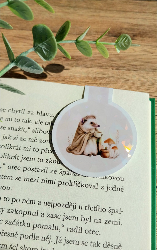 Papírová magnetická záložka - Kouzelný ježek