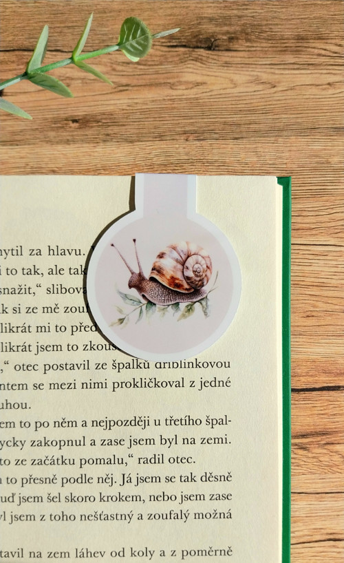 Papírová magnetická záložka - Šnek