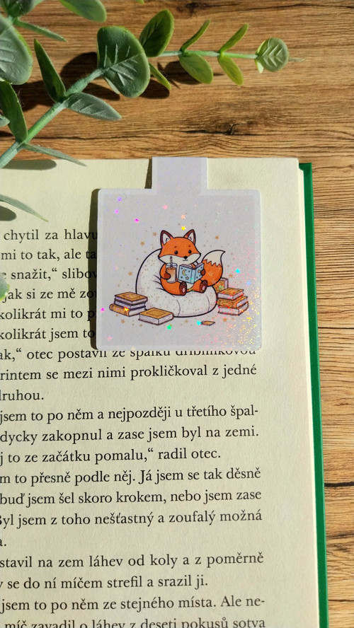Papírová magnetická záložka - Liška