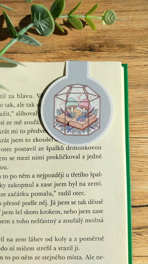 Papírová magnetická záložka - Houby