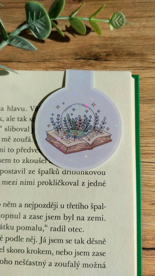 Papírová magnetická záložka - Kouzelná kniha