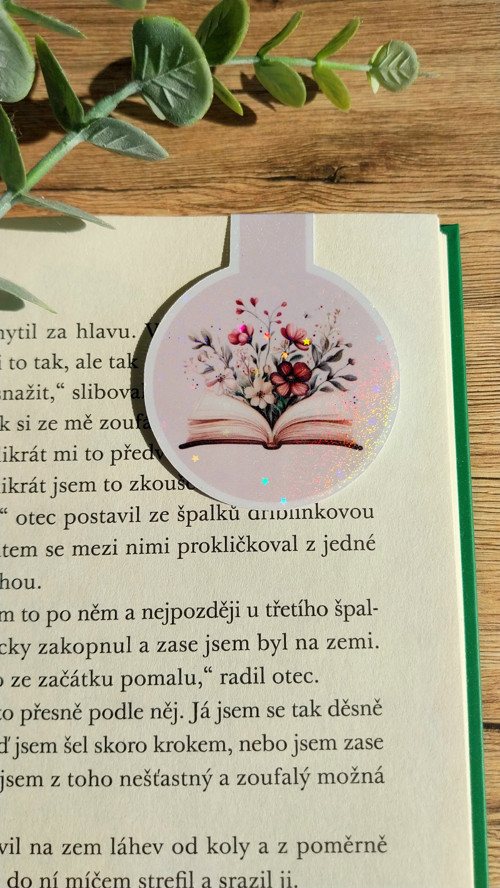 Papírová magnetická záložka - Květinová kniha