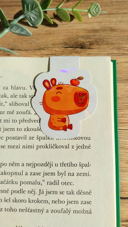 Papírová magnetická záložka - Veselá kapybara