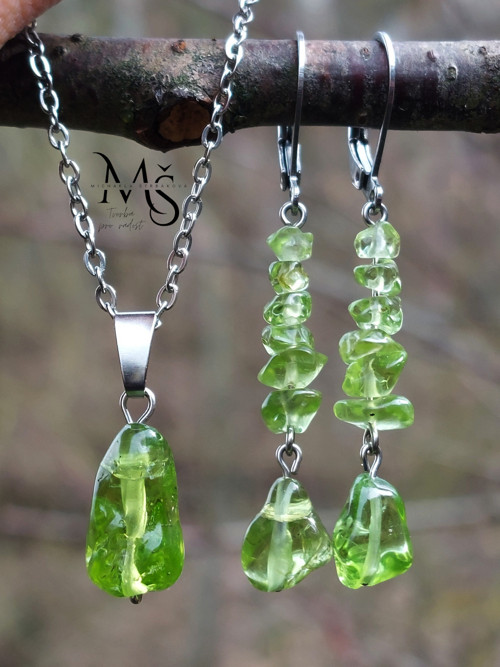 ARIZONSKÝ OLIVÍN - PERIDOT - sada šperků — foto 1