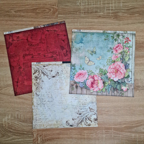Sada 3 ks - oboustranný PAPÍR (30x30 cm)