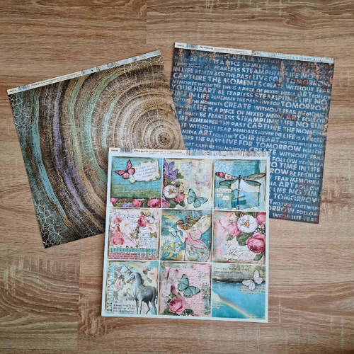 Sada 3 ks - oboustranný PAPÍR (30x30 cm)