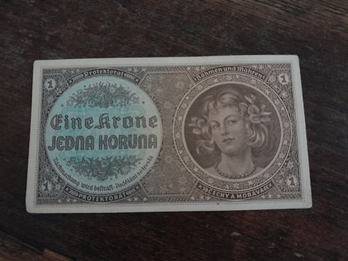 1 koruna 1940 protektorát — foto 1