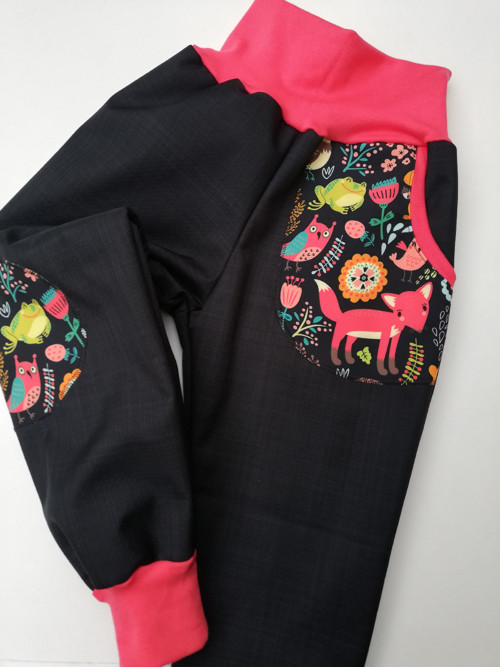 Softs.kalhoty-jaro-podzim - ZVÍŘÁTKA - kapsa