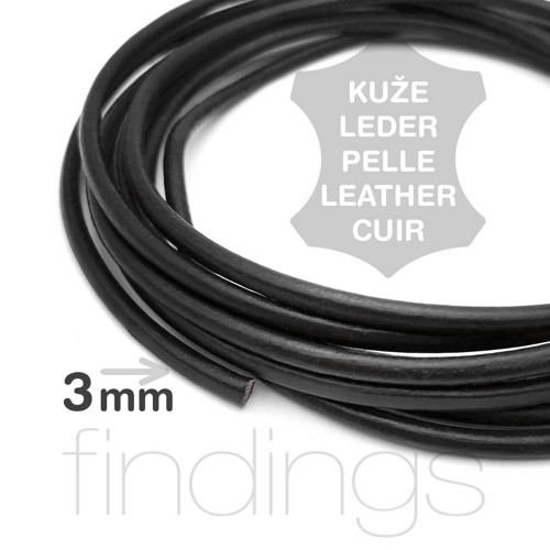 AKCE: 3m kůže síla 3mm černá