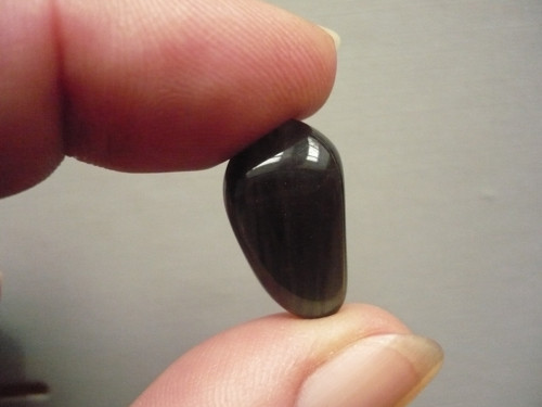 Trom. kámen - obsidián kouřový 21 mm, č.12f