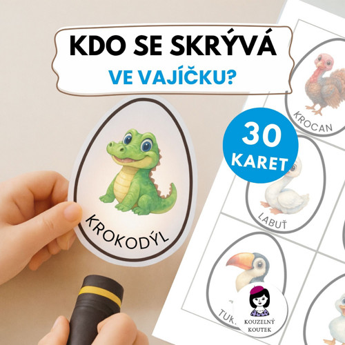 Vajíčka - prosvětlovací obrázky zvíře, Velikonoce