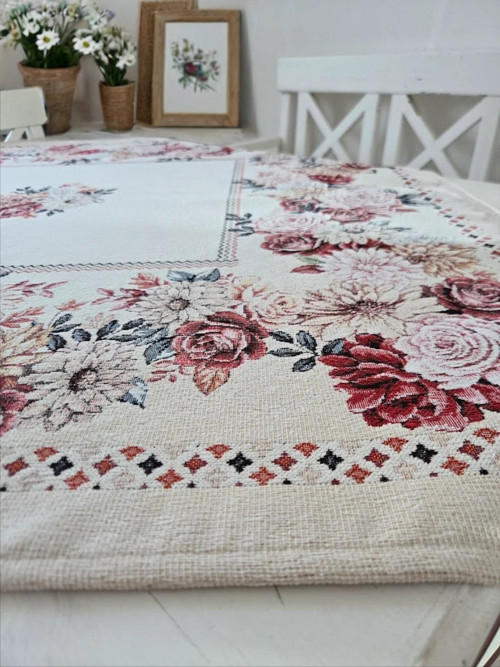 Gobelínový ubrus Vintage Roses – jemná romantika
