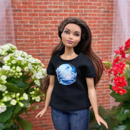 Tričko pro Baculku Barbie - Měsíc