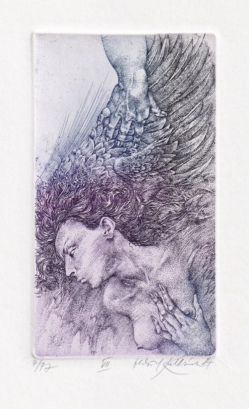 Oldřich Kulhánek – Dotek (lept – originál grafika)