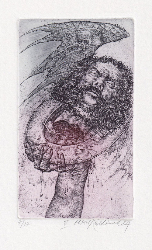 Oldřich Kulhánek – Přicházející chvíle (lept)