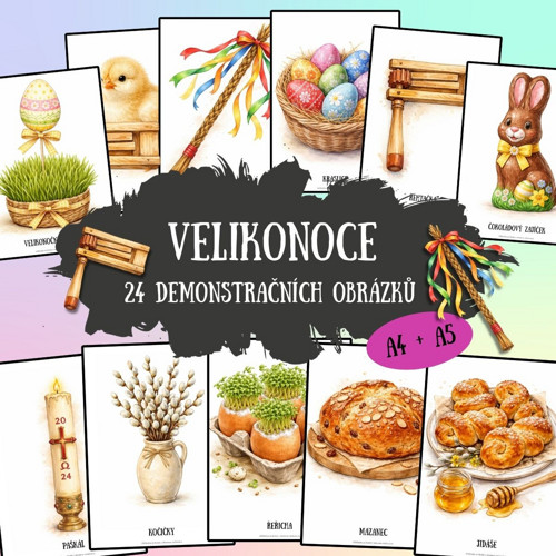 Velikonoce - demonstrační obrázky (A4 +A5) - PDF