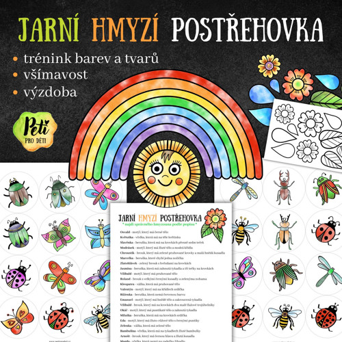 Jarní hmyzí postřehovka a výzdoba 2 v 1 (PDF)