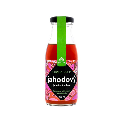 Super sirup jahodový jahodová poleva 250 ml
