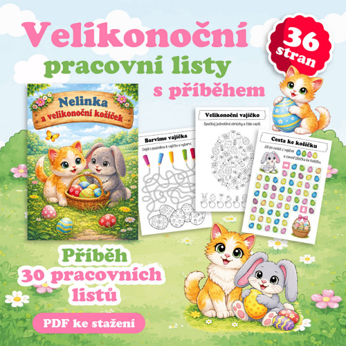 Velikonoční pracovní listy s příběhem | Nelinka