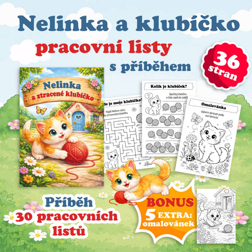 Nelinka a klubíčko – pracovní listy s příběhem