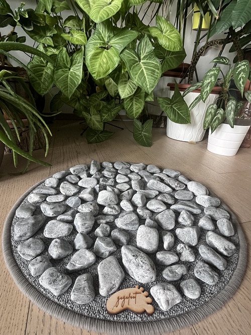 Masážní smyslový koberec Stone Black