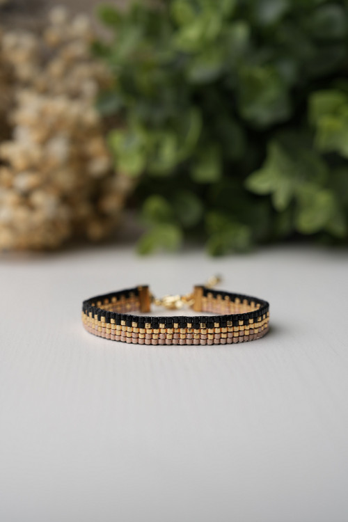 Náramek "Black Gold" - Miyuki — foto 1