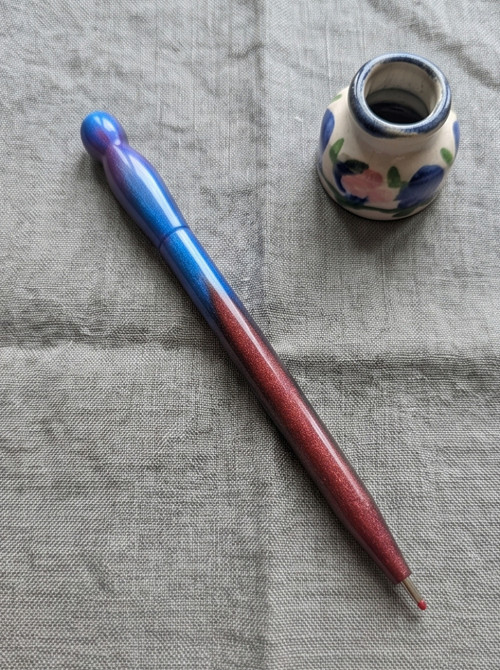 Galaxy propiska – modro-červený třpyt