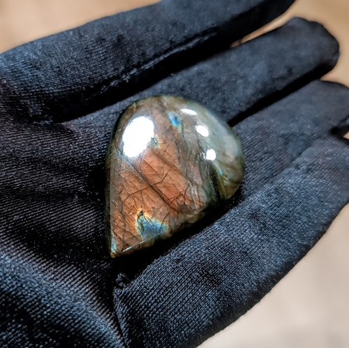 Labradorit, ID 5620, 39x28 mm - výprodej
