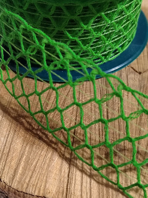 Síťovaná stuha šíře 40 mm zelená