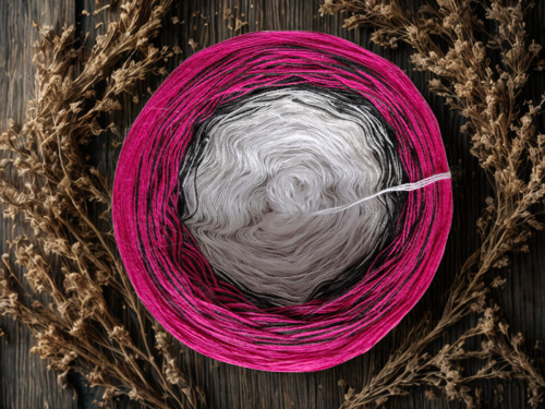Duhové klubíčko „Malinové zatmění“ – 200 g /1000 m
