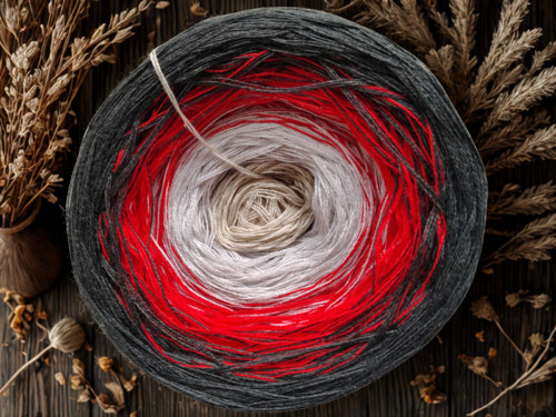 Duhové klubíčko „Divoké máky“ – 300 g / 1500 m