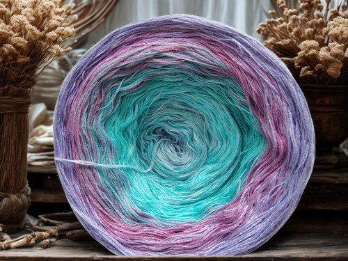 Duhové klubíčko „Mořská víla“ – 270 g / 1350 m