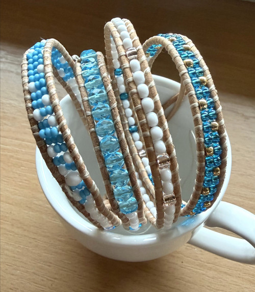Náramek Wrap Bracelet v hnědé přírodní kůži