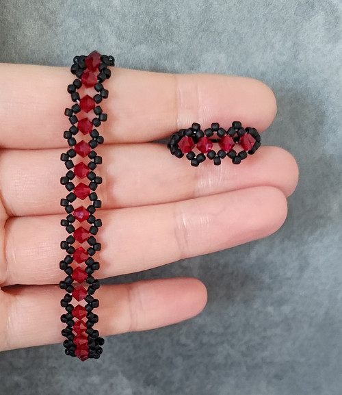 Sada "Gothic Red" (náramek + prsten) — foto 1