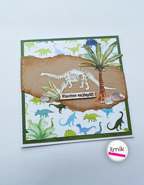 UNI pravěké přání s dino-kostrou "Dino Land"