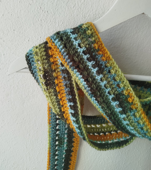 Šála "skinny scarf", batik, VÝPRODEJ
