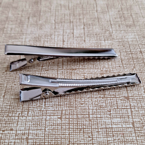 Sada 10 ks - (65 mm) kovová plochá SPONA do vlasů
