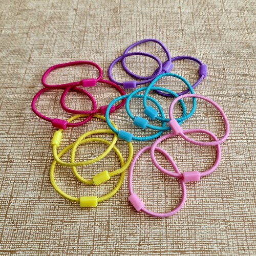 Sada 15 ks - Kroucené bavl. GUMIČKY (průměr 3 cm)