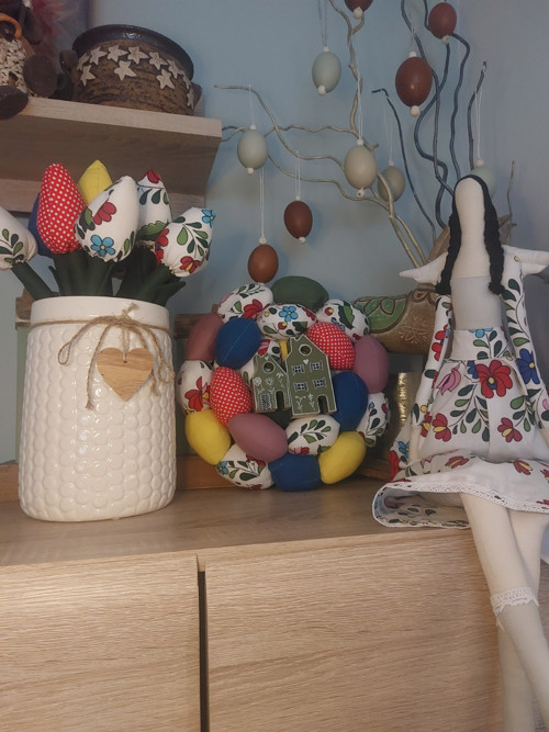 Velikonoční dekorativní set – tulipány, andělka a